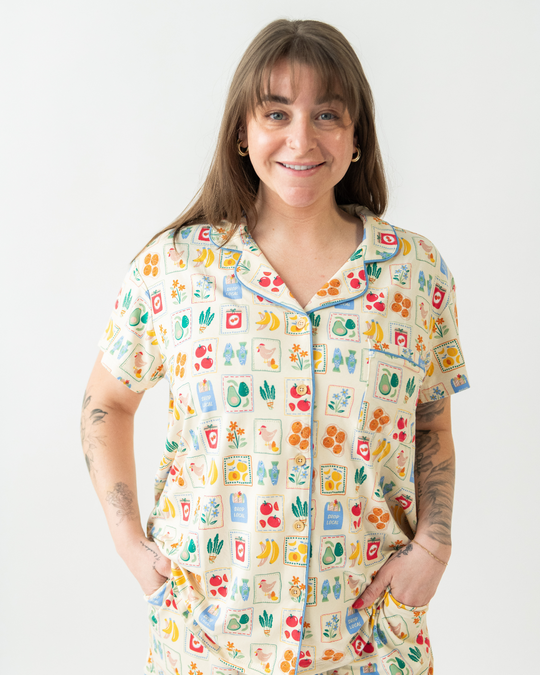 Ladies Button Up Short Set - SUNDAY MARKET