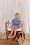 Short Sleeve Ruffled Sleep Dress - NAVY GINGHAM