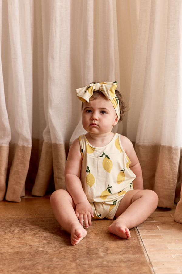 Tank Romper - LEMON SORBET