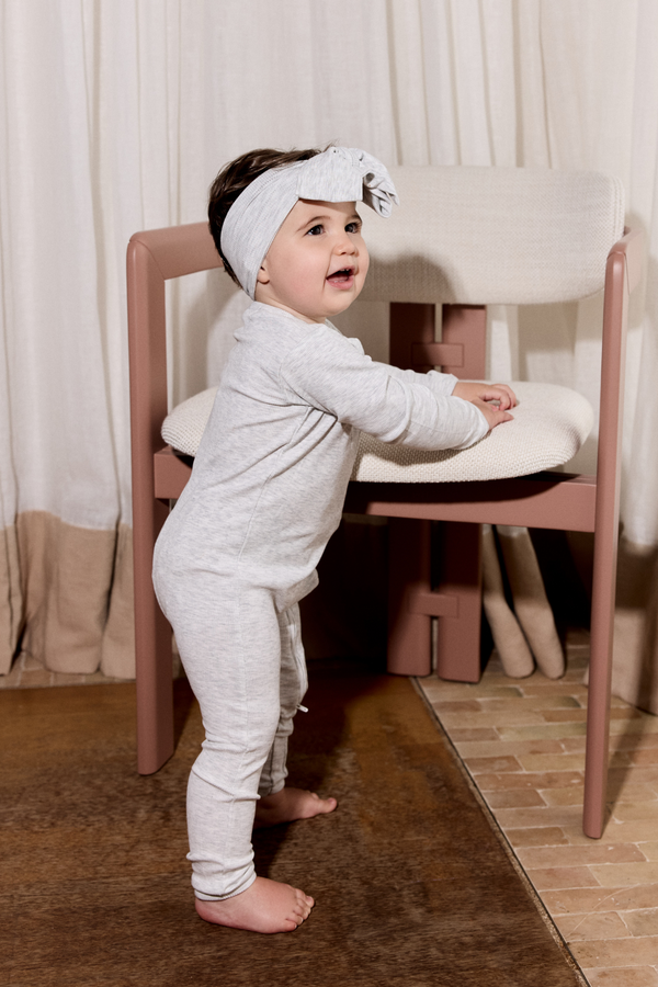 Bow Headband - GREY CLOUD