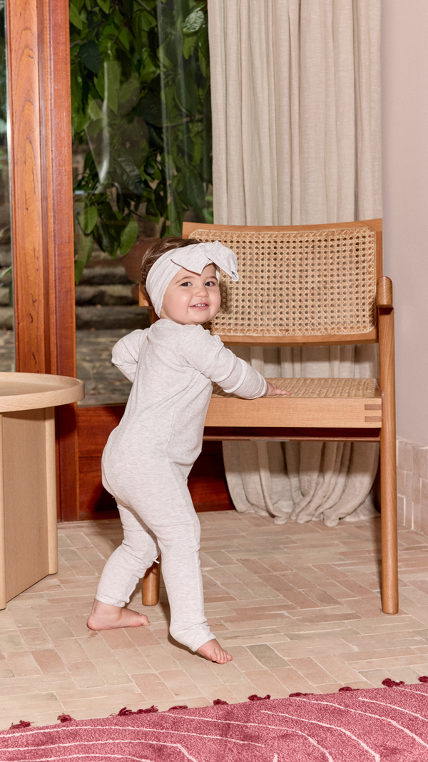 Bow Headband - GREY CLOUD