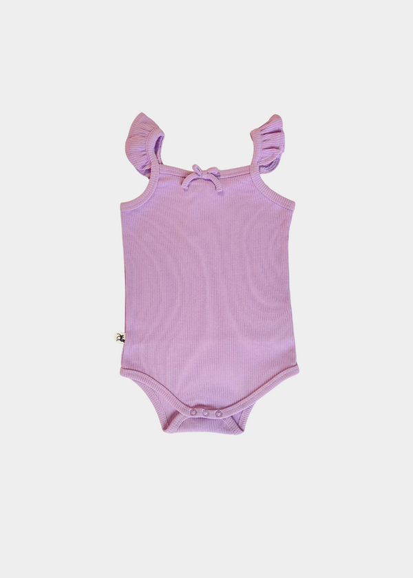 AU |  Ruffled Tank Bodysuit - GRAPE