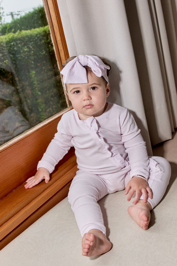 Zipper Sleeper - MAUVE RUFFLE