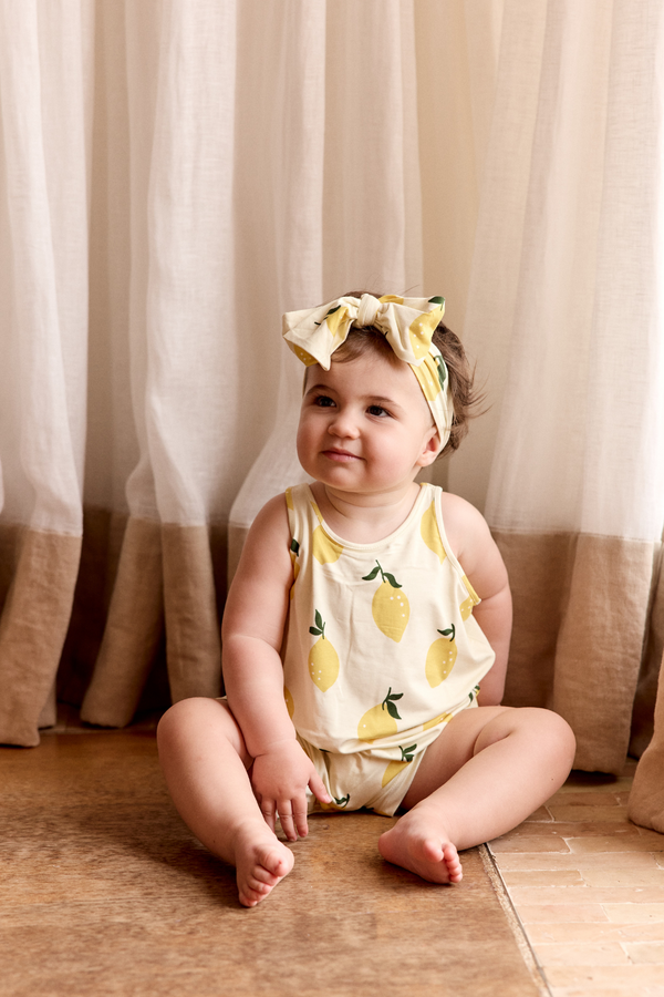 Tank Romper - LEMON SORBET