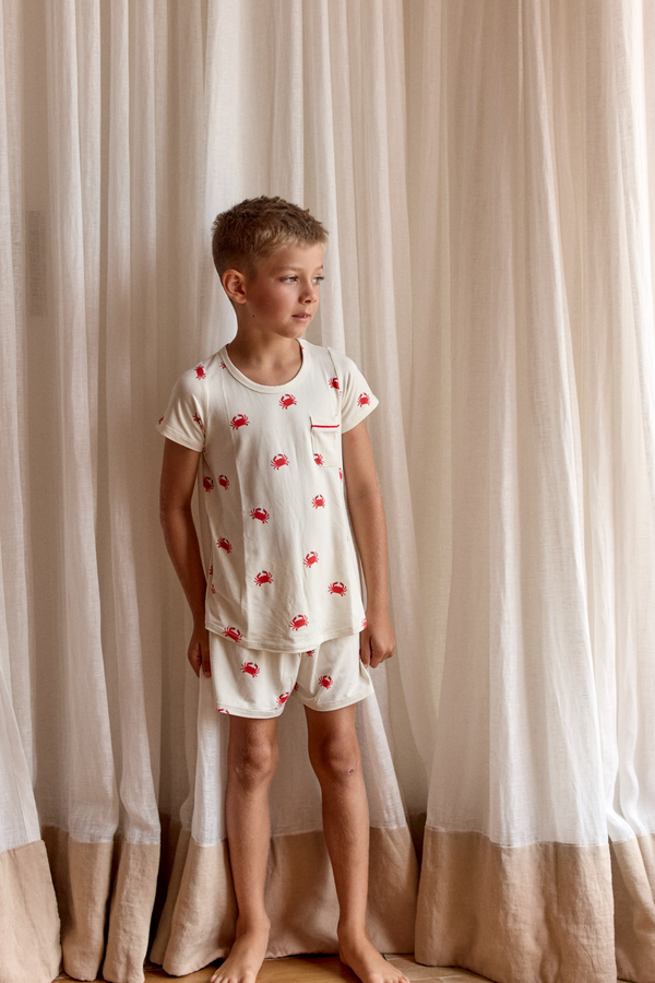 Kids Lounge Short Set - CRAB