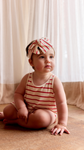 Bow Headband - RED STRIPE