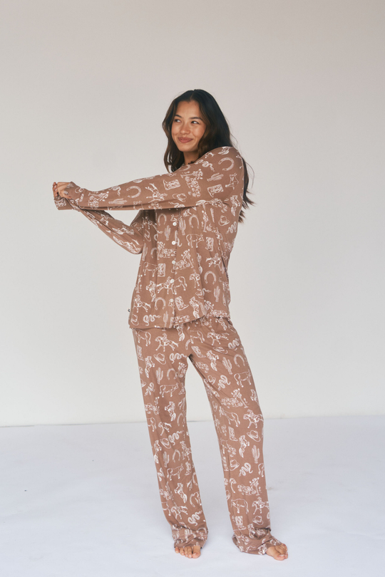 Ladies Collared Set - COWBOY