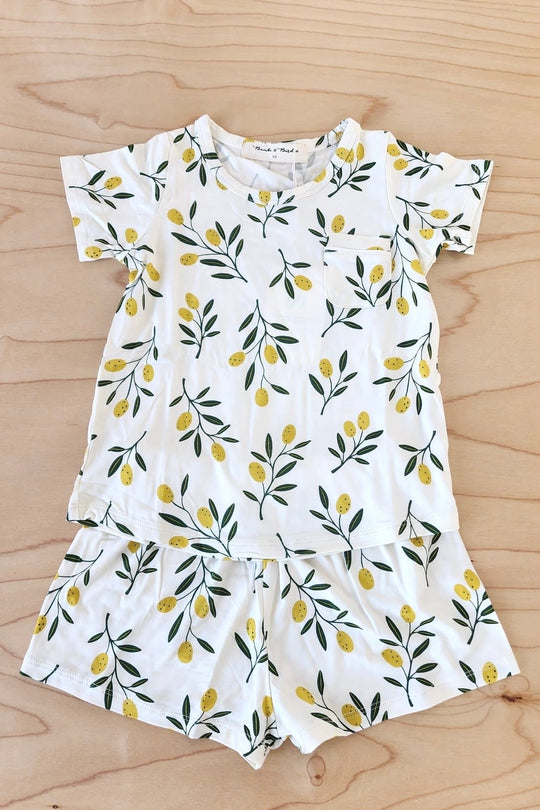 Kids Lounge Short Set - OLIVE