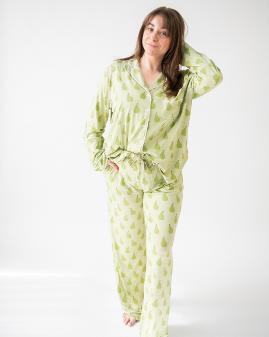 Ladies Collared Set - PEAR SORBET