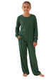 YOUTH Wide Leg Pant Set - FOREST PINE