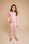 Classic Thermal Pajama - PINK CHERRY HEART