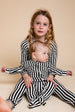 Zipper Sleeper - BLACK AND WHITE STRIPE