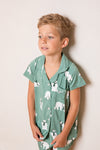 AU Kid's Button Up Short Set - POLAR BEAR