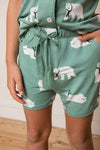 Kid's Button Up Short Set - POLAR BEAR