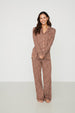 Ladies Collared Set - BROWN FLORAL