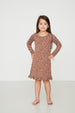 Ruffled Sleep Dress - BROWN FLORAL