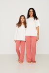 YOUTH Wide Leg Pant Set - RED GINGHAM