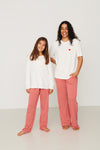 YOUTH Wide Leg Pant Set - RED GINGHAM