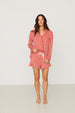 Ladies Ruffled Short Set - RED GINGHAM
