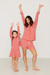Ruffled Sleep Dress - RED GINGHAM