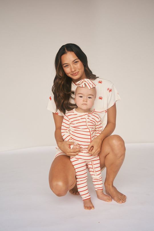 Zipper Sleeper - RED STRIPE