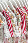 AU | SS Zipper Romper - CANDY CANE