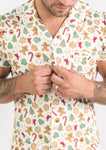Men's Button Up Short Set - COOKIES