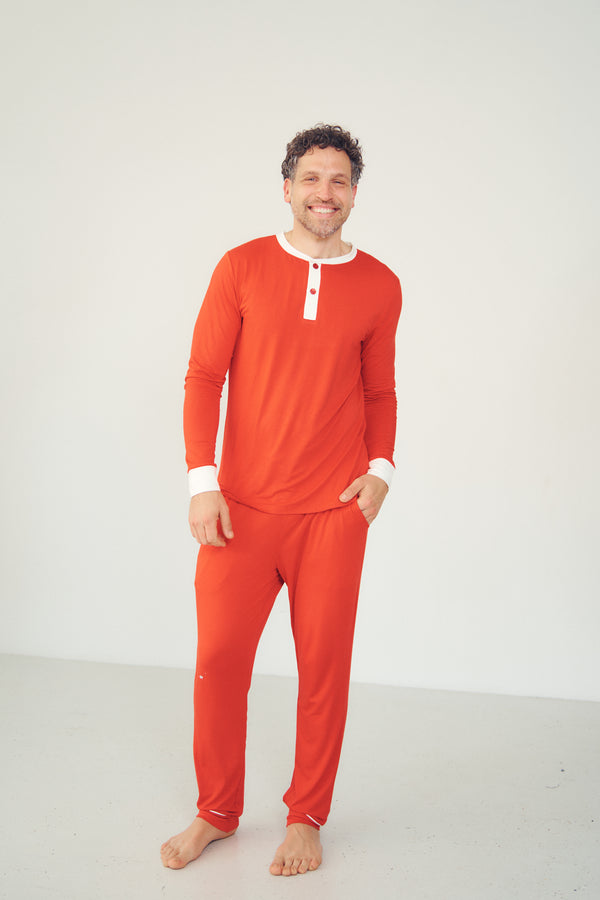 Men's Henley Wide Leg Set - MERRY & BRIGHT