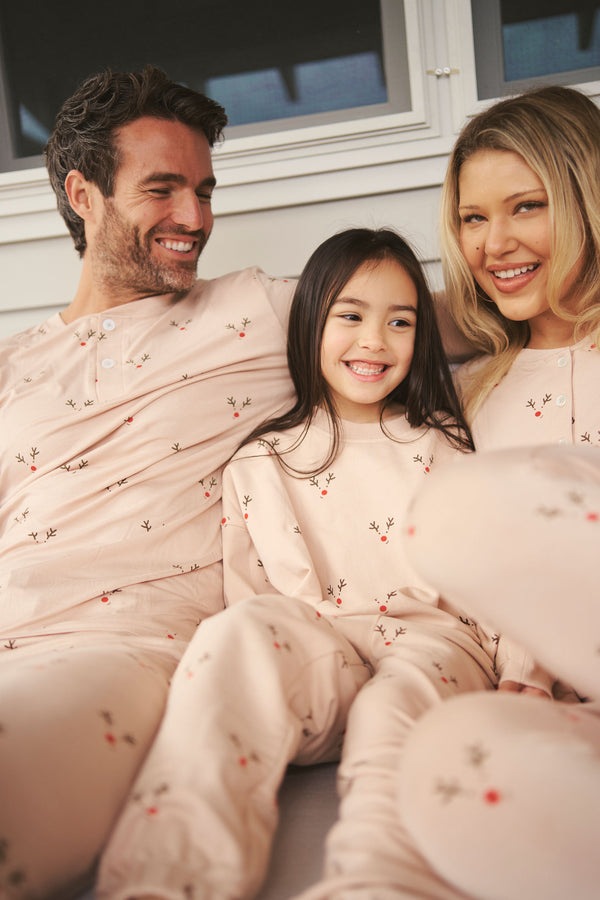 Men's Henley Jogger Set - REINDEER