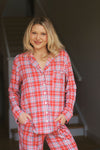 Ladies Collared Set - RED PLAID