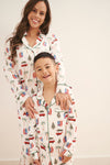 Kid's Collared Button up Set - CALI CHRISTMAS