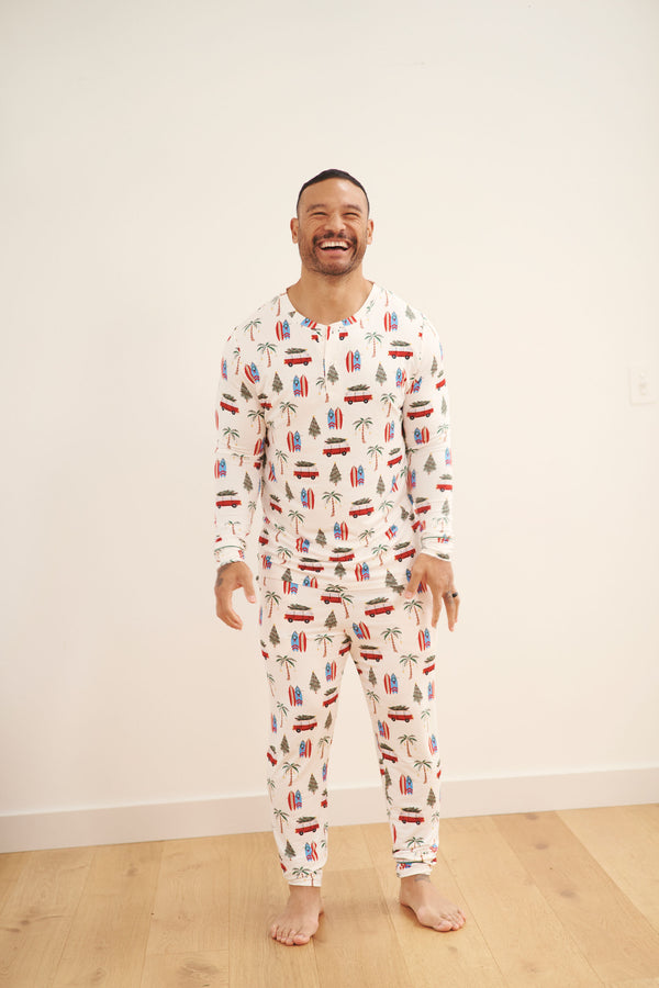 Men's Henley Jogger Set - CALI CHRISTMAS