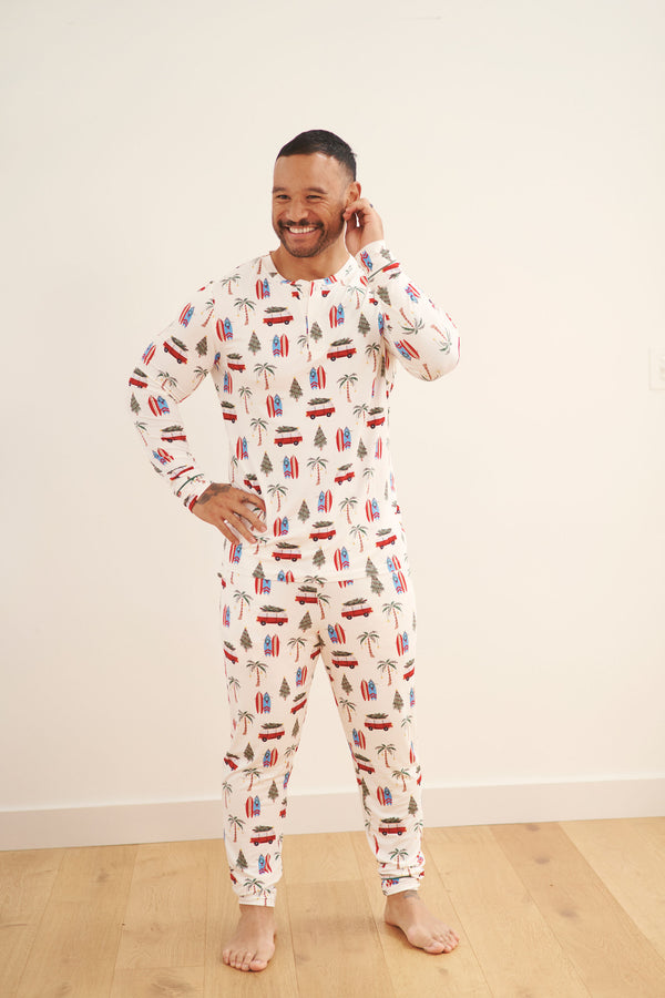 Men's Henley Jogger Set - CALI CHRISTMAS