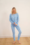 Ladies Henley Jogger Set - PENGUINS