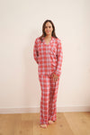 Ladies Collared Set - RED PLAID