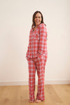 Ladies Collared Set - RED PLAID