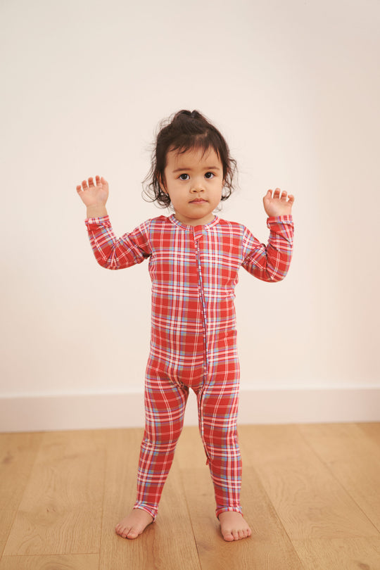 Zipper Sleeper - RED PLAID