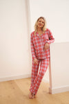 Ladies Collared Set - RED PLAID