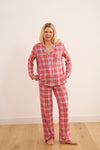 Ladies Collared Set - RED PLAID