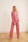 Ladies Collared Set - RED PLAID