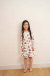 Long Sleeve Ruffled Sleep Dress - CALI CHRISTMAS