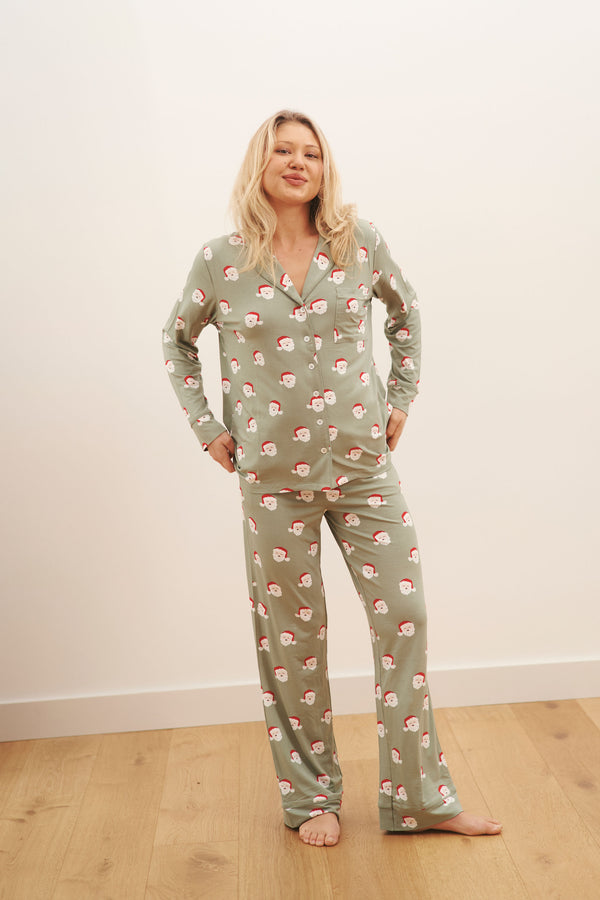 Ladies Collared Set - SANTA