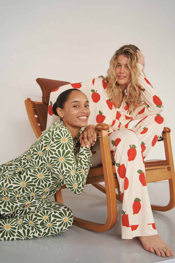 Ladies Collared Set - APPLE