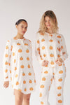 Ladies Henley Jogger Set - PUMPKIN