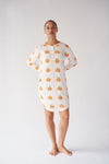 Ladies Henley Nightgown - PUMPKIN