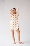 Ladies Henley Nightgown - PUMPKIN