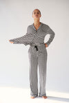 Ladies Collared Set - HOUNDSTOOTH