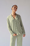 Ladies Collared Set - GREEN CHECK