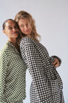 Ladies Quilted Robe - HOUNDSTOOTH