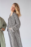 Ladies Quilted Robe - HOUNDSTOOTH